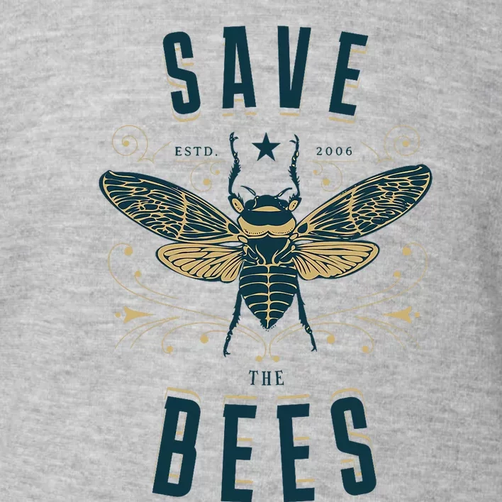 Retro Save The Bees Apiary Bee Beekeeper Earth Day Toddler Sweatshirt