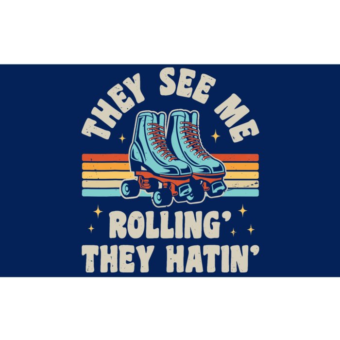 Roller Skating They See Me Rollin' They Hatin' Skater Skate Bumper Sticker