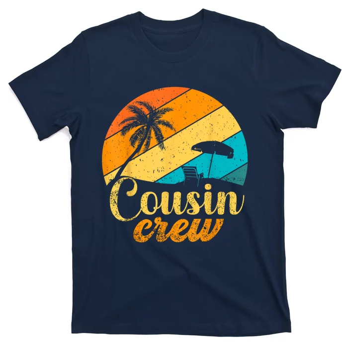 Retro Summer Tee Family Vacation Vintage Beach Cousin Crew T-Shirt