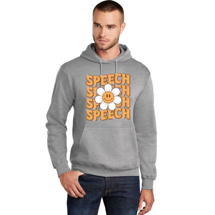 Retro Speech Therapy Speech Language Pathologist Therapist Tall Hoodie