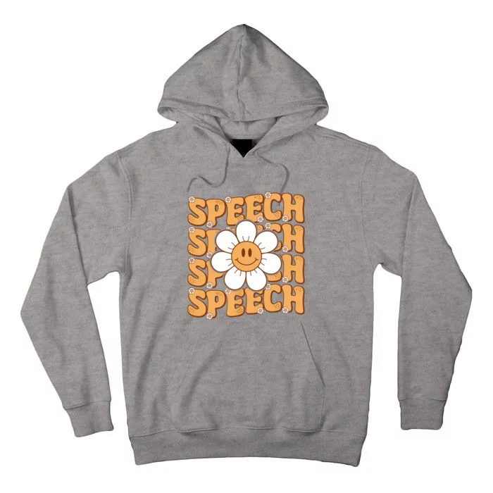 Retro Speech Therapy Speech Language Pathologist Therapist Tall Hoodie