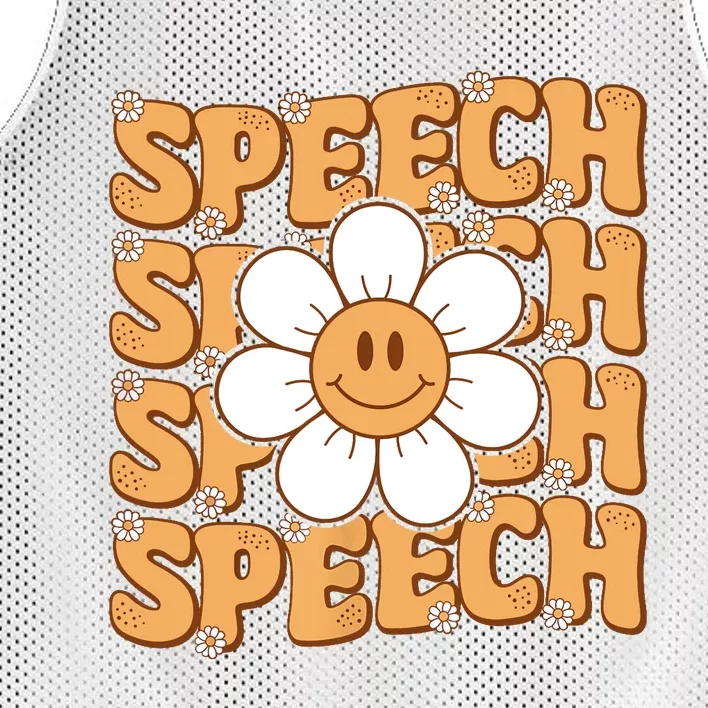 Retro Speech Therapy Speech Language Pathologist Therapist Mesh Reversible Basketball Jersey Tank