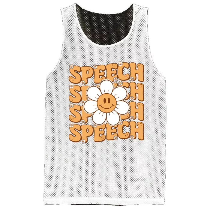 Retro Speech Therapy Speech Language Pathologist Therapist Mesh Reversible Basketball Jersey Tank