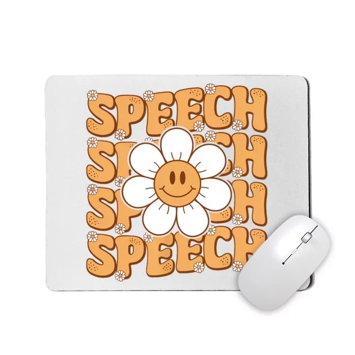 Retro Speech Therapy Speech Language Pathologist Therapist Mousepad