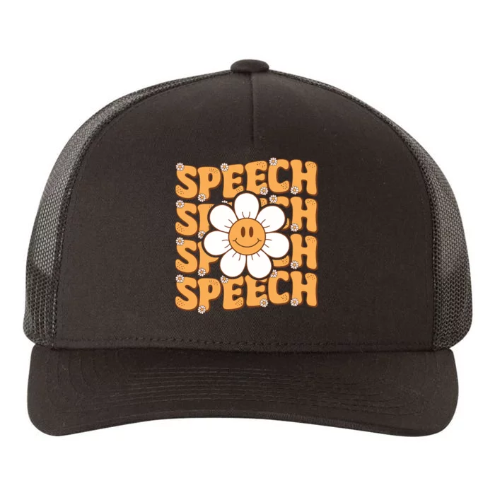 Retro Speech Therapy Speech Language Pathologist Therapist Yupoong Adult 5-Panel Trucker Hat