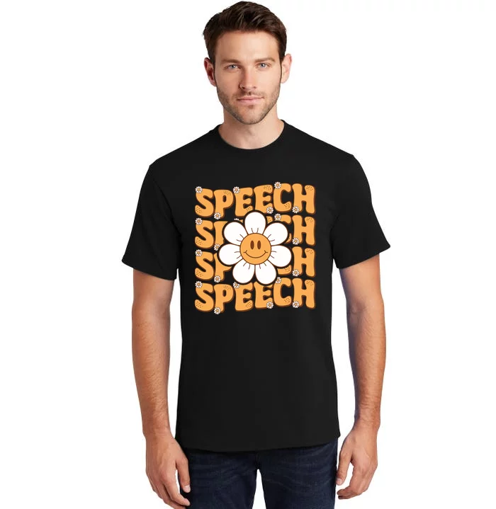 Retro Speech Therapy Speech Language Pathologist Therapist Tall T-Shirt