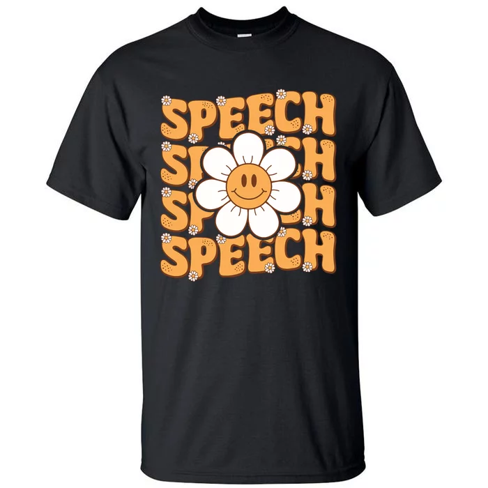 Retro Speech Therapy Speech Language Pathologist Therapist Tall T-Shirt