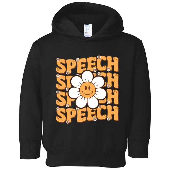 Retro Speech Therapy Speech Language Pathologist Therapist Toddler Hoodie