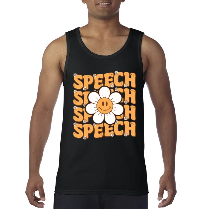 Retro Speech Therapy Speech Language Pathologist Therapist Tank Top