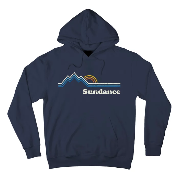 Retro Sundance Utah Ut T Vintage Sunrise Mountains Hoodie