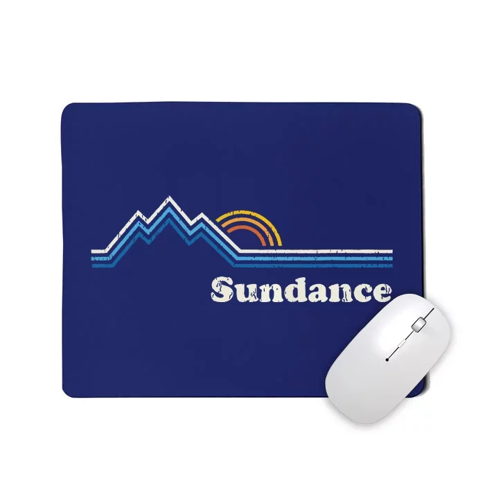 Retro Sundance Utah Ut T Vintage Sunrise Mountains Mousepad