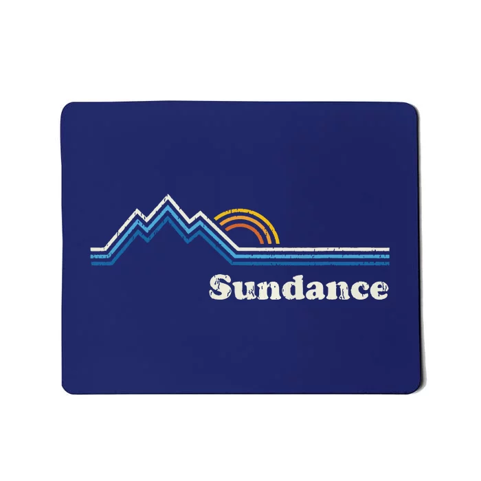 Retro Sundance Utah Ut T Vintage Sunrise Mountains Mousepad