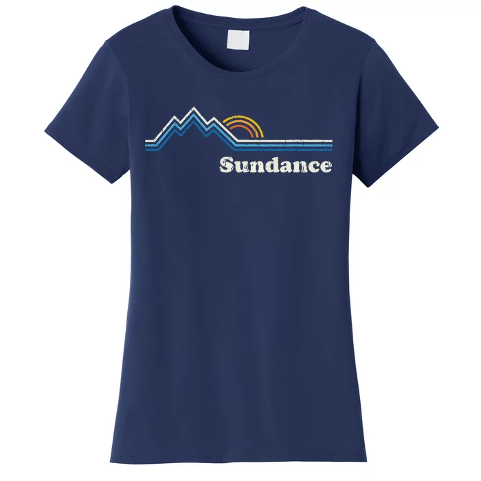 Retro Sundance Utah Ut T Vintage Sunrise Mountains Women's T-Shirt