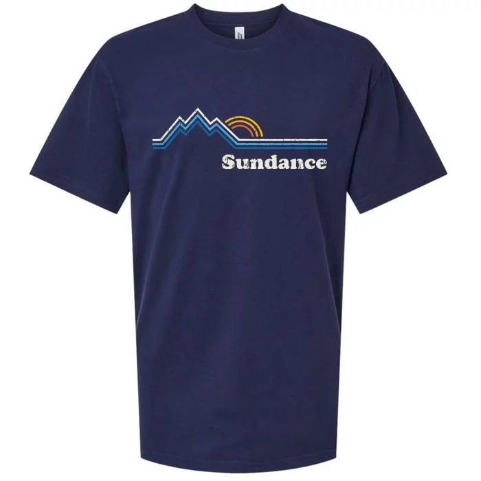 Retro Sundance Utah Ut T Vintage Sunrise Mountains Sueded Cloud Jersey T-Shirt