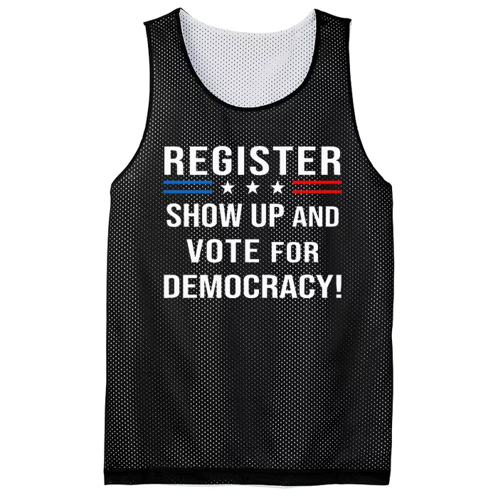 Register Shop Up And Vote For Democracy Mesh Reversible Basketball Jersey Tank