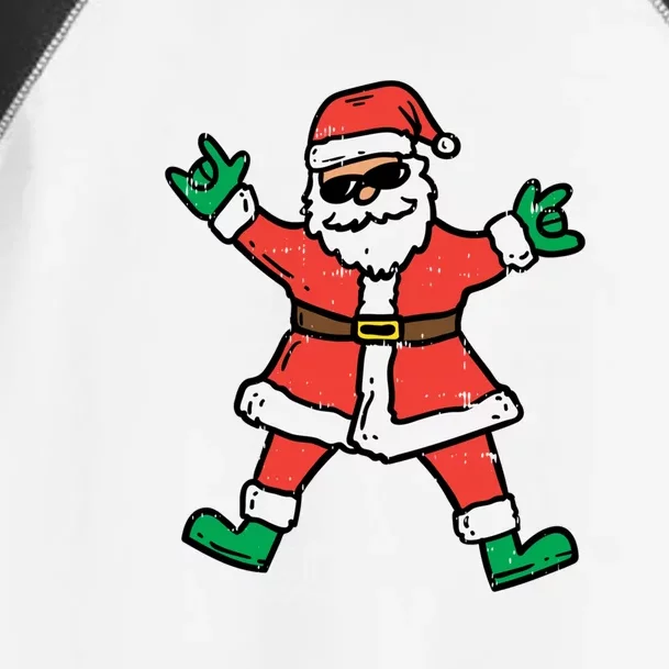 Rocker Santa Ugly Xmas Sweater Funny Christmas Rock Gift Great Gift Toddler Fine Jersey T-Shirt