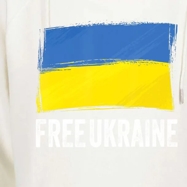 Retro Support Ukraine I Stand With Ukraine Flag Free Ukraine Gift Womens Funnel Neck Pullover Hood