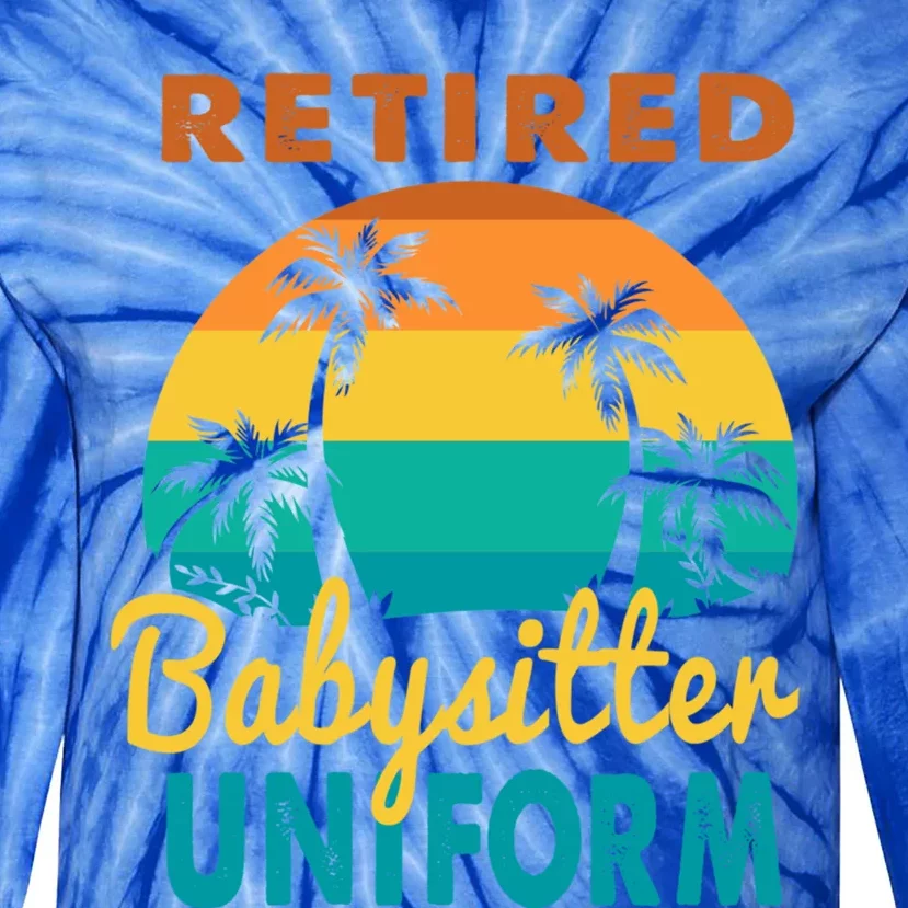 Retired Sitter Uniform Tropical Island Retiret Gift Tie-Dye Long Sleeve Shirt