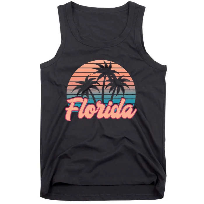 Retro Sunset Upside Down Pineapple Swinger Tank Top