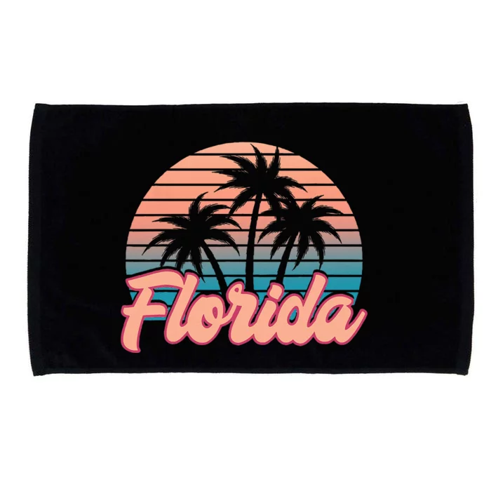 Retro Sunset Upside Down Pineapple Swinger Microfiber Hand Towel