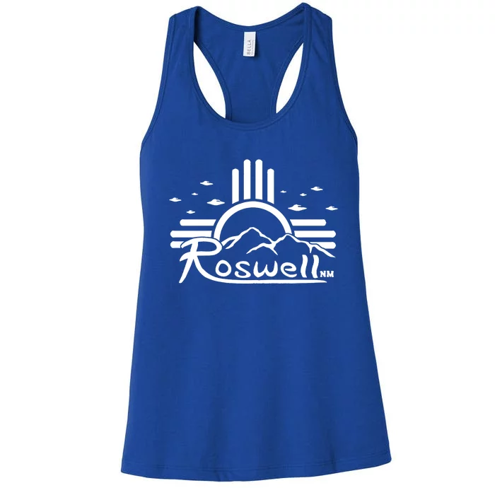 Roswell Sun Ufo Alien Funny Women's Racerback Tank