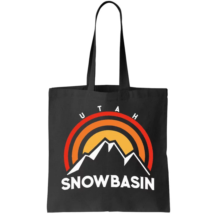 Retro Snowbasin Utah Tote Bag