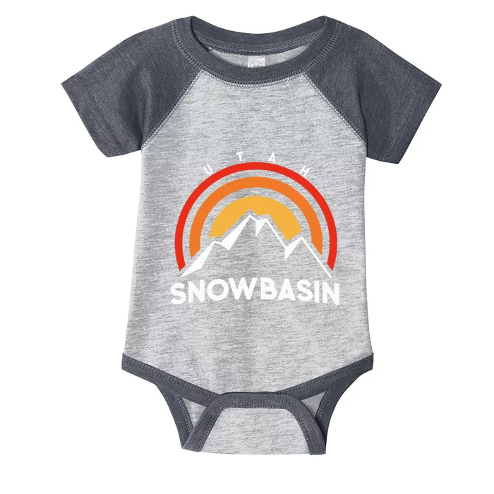 Retro Snowbasin Utah Infant Baby Jersey Bodysuit