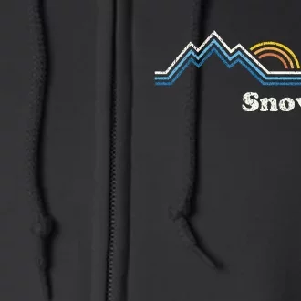 Retro Snowbird Utah Ut Sunrise Mountains Full Zip Hoodie