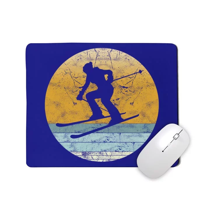 Retro Skiing Vintage Style Sport Ski Gift Gift Mousepad