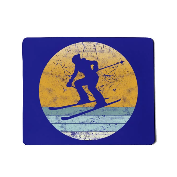 Retro Skiing Vintage Style Sport Ski Gift Gift Mousepad