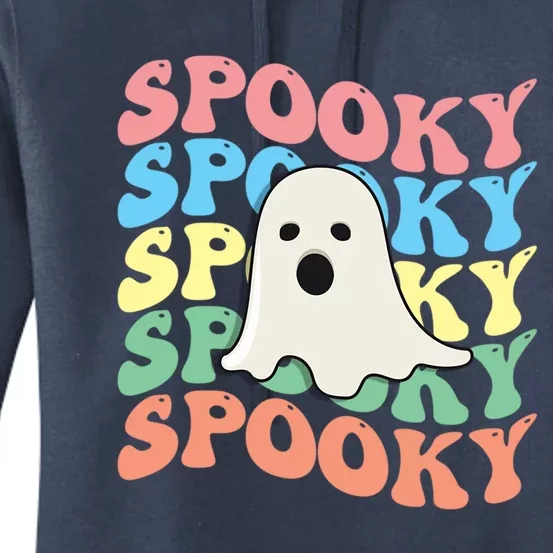 Retro Spooky Vibes Ghost Halloween Halloween Great Gift Women's Pullover Hoodie