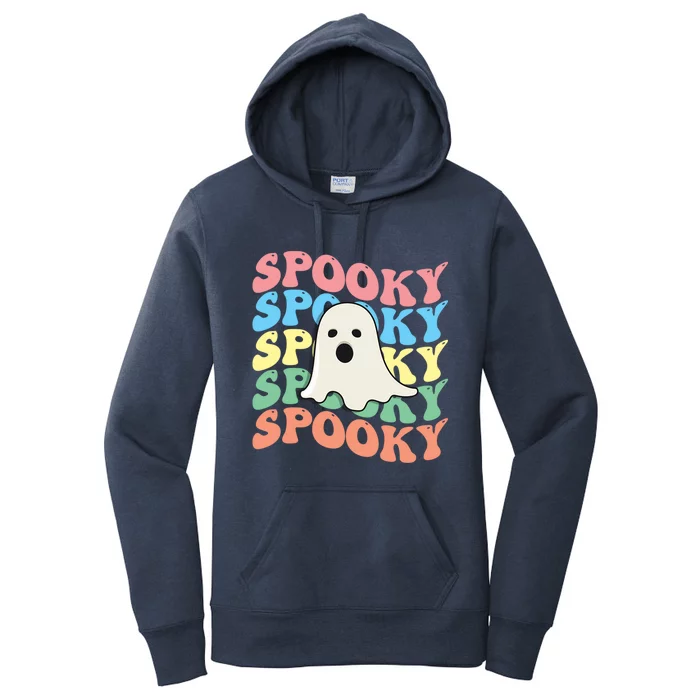 Retro Spooky Vibes Ghost Halloween Halloween Great Gift Women's Pullover Hoodie