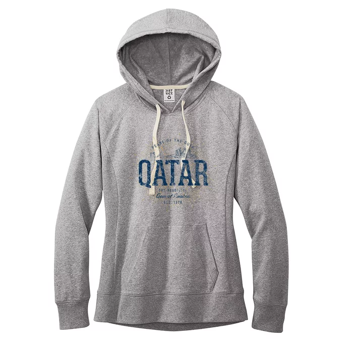 Retro Style Vintage Qatar Women's Fleece Hoodie