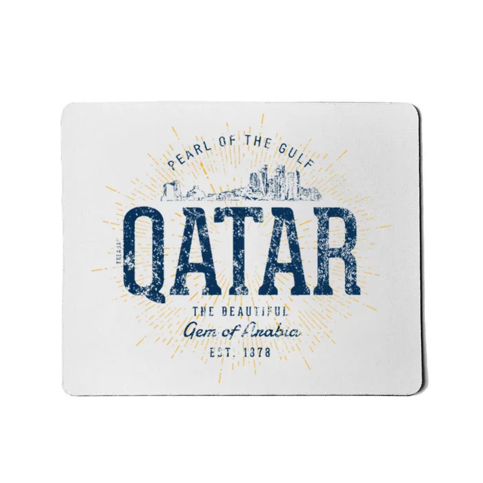 Retro Style Vintage Qatar Mousepad