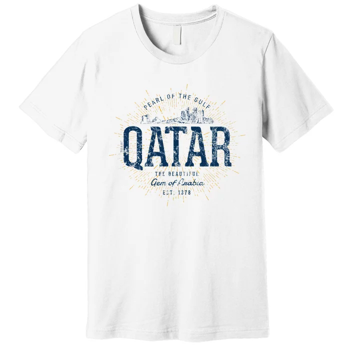 Retro Style Vintage Qatar Premium T-Shirt