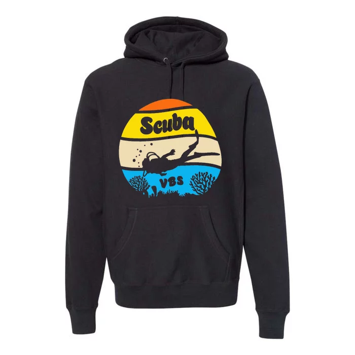 Retro Scuba Vbs 2024 Underwater Jesus Premium Hoodie