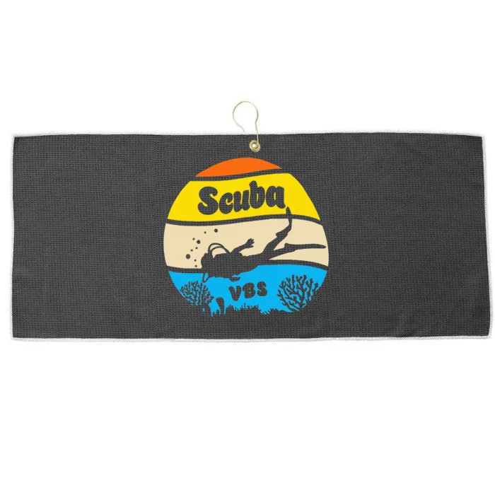 Retro Scuba Vbs 2024 Underwater Jesus Large Microfiber Waffle Golf Towel