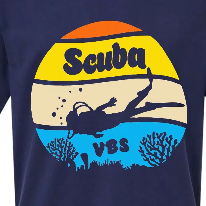 Retro Scuba Vbs 2024 Underwater Jesus Sueded Cloud Jersey T-Shirt