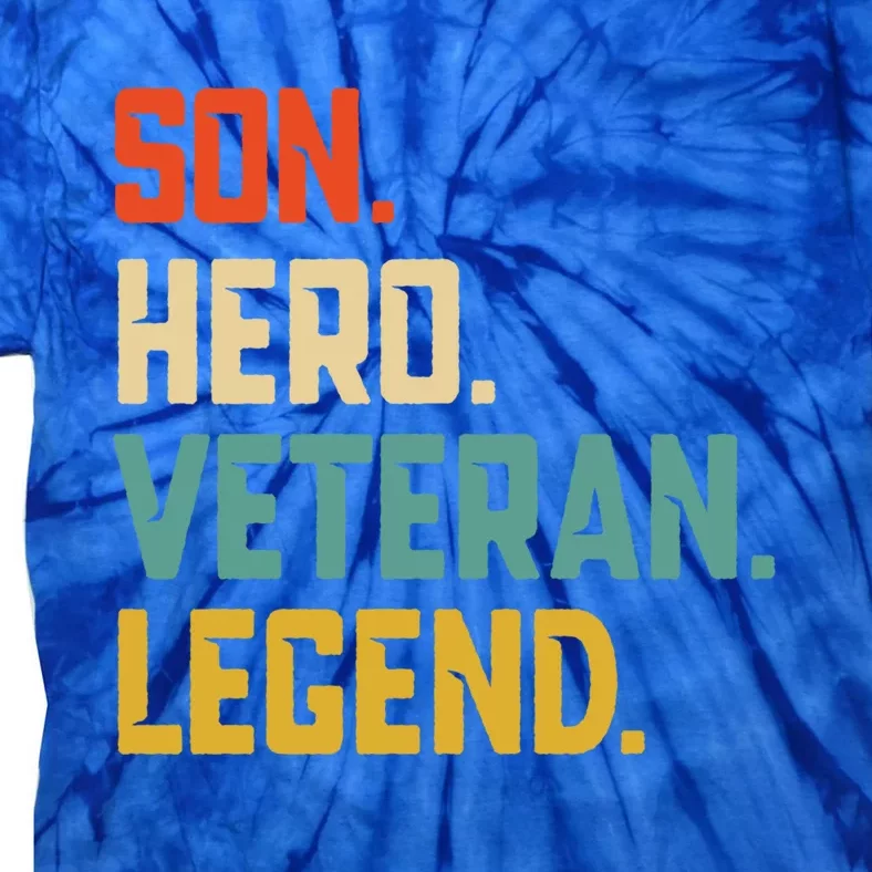 Retro Son Veteran Legend Gift Tie-Dye T-Shirt