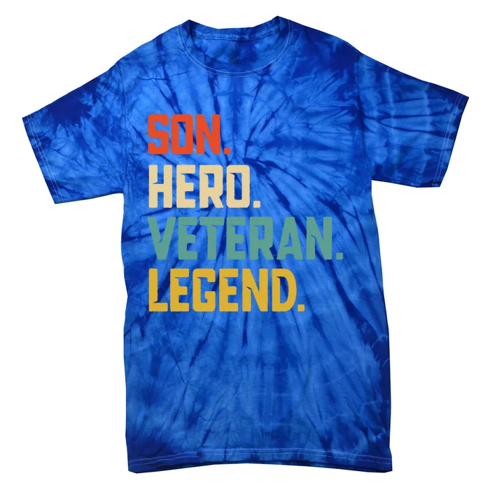 Retro Son Veteran Legend Gift Tie-Dye T-Shirt