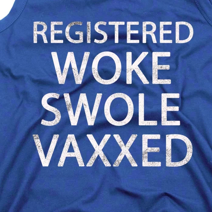 Registered Swole Vaxxed Social Justice Cute Gift Tank Top