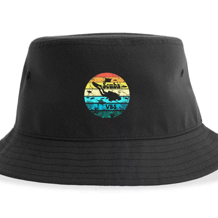 Retro Scuba Vbs 2024 Underwater Jesus Christian Bible Diving Sustainable Bucket Hat