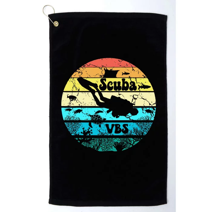 Retro Scuba Vbs 2024 Underwater Jesus Christian Bible Diving Platinum Collection Golf Towel