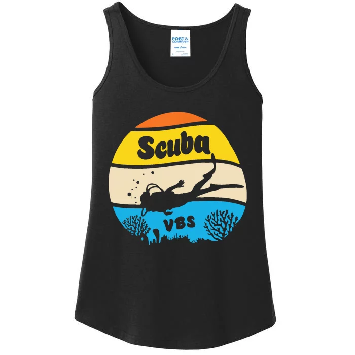 Retro Scuba Vbs 2024 Underwater Jesus Christian Bible Ladies Essential Tank