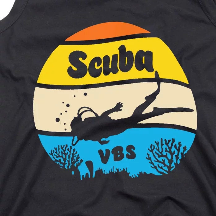 Retro Scuba Vbs 2024 Underwater Jesus Christian Bible Tank Top