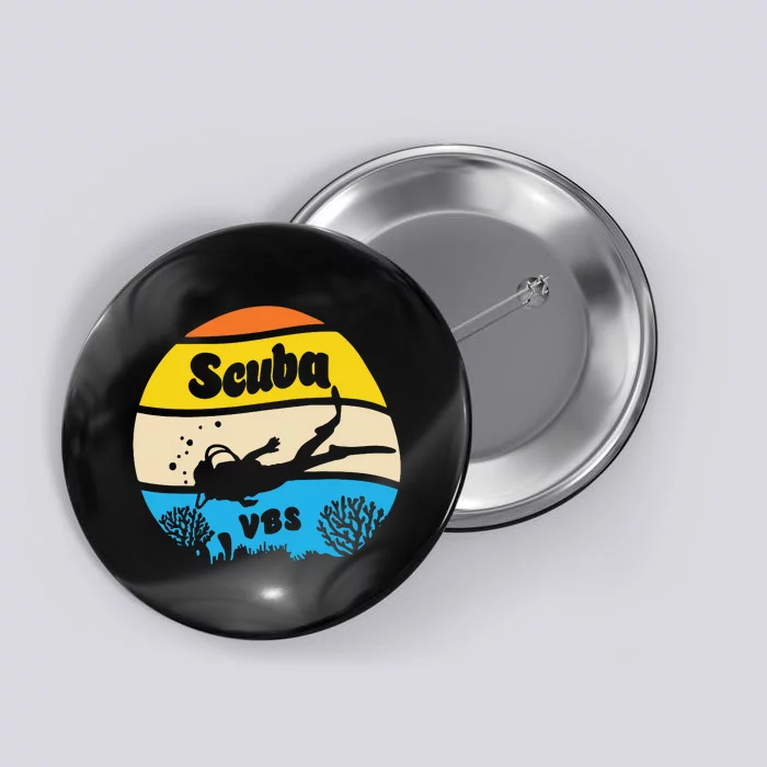 Retro Scuba Vbs 2024 Underwater Jesus Christian Bible Button