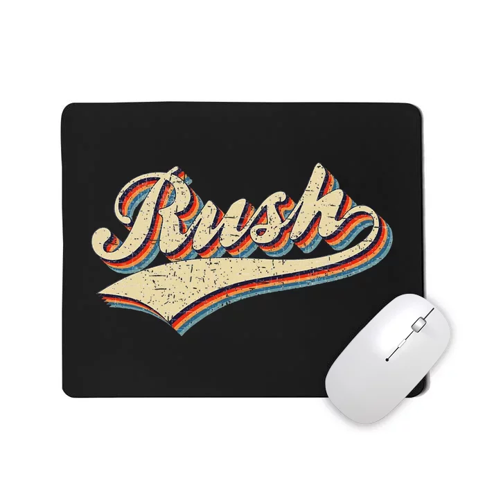 Rush Surname Vintage Retro Gifts Rush Mousepad