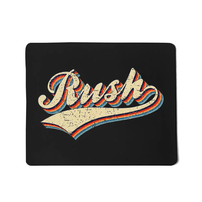 Rush Surname Vintage Retro Gifts Rush Mousepad