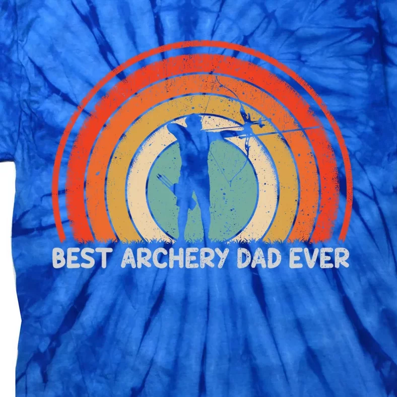 Retro Style Vintage Best Archery Dad Ever Father's Day Gift Tie-Dye T-Shirt