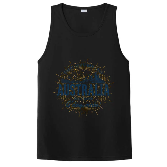 Retro Style Vintage Australia Gift Performance Tank